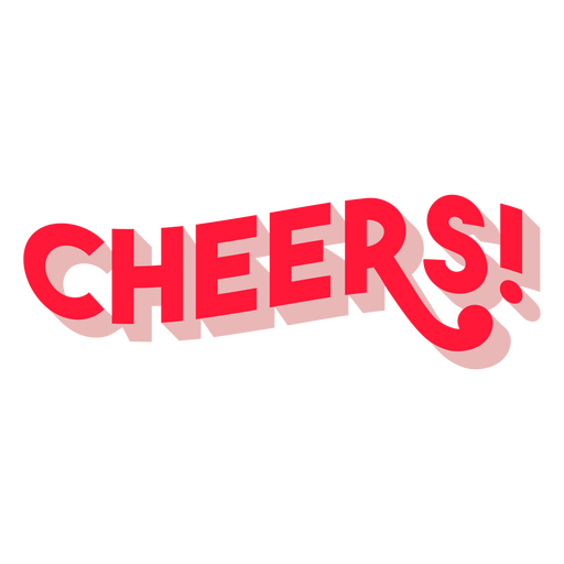 Cheers holiday quote  PNG Design