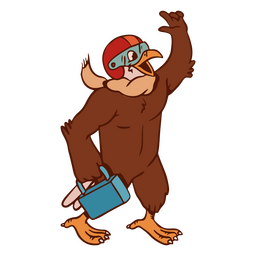 Eagle cartoon aviator PNG Design