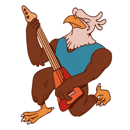 Músico dos desenhos animados da águia Desenho PNG