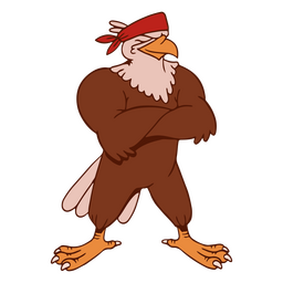 Eagle cartoon karate PNG Design