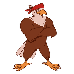 Karatê de desenho animado de águia Desenho PNG
