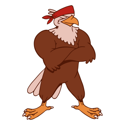 Eagle cartoon karate PNG Design