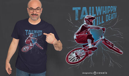 Motorcycle rider jumping t-shirt psd