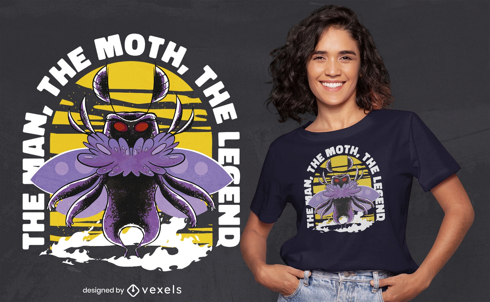 Moth legend t-shirt design