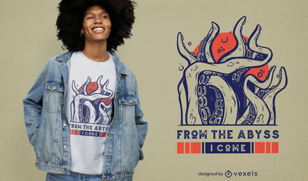 Octopus Meerestier Tentakel T-Shirt Design