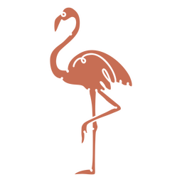 Flamingo cut out color PNG Design
