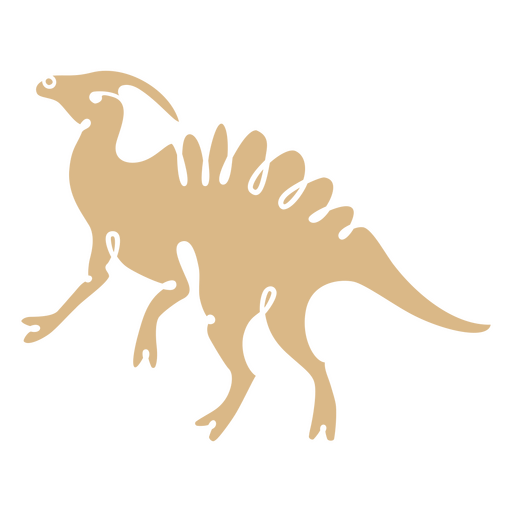 Dinosaur cut out color PNG Design