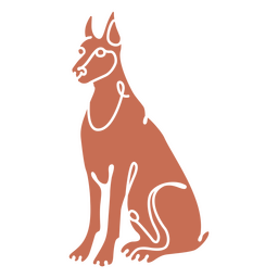 Cor recortada do doberman Desenho PNG