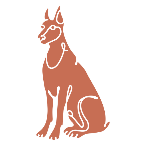 Doberman cut out color PNG Design