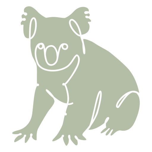 Cor cortada de coala Desenho PNG