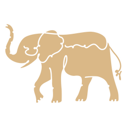 Elephant Cut Out Color PNG & SVG Design For T-Shirts