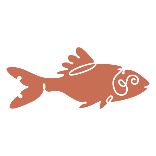 Color de corte de pescado Diseño PNG
