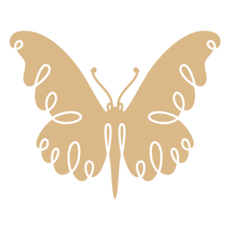 Butterfly cut out color PNG Design