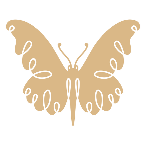 Color de recorte de mariposa Diseño PNG