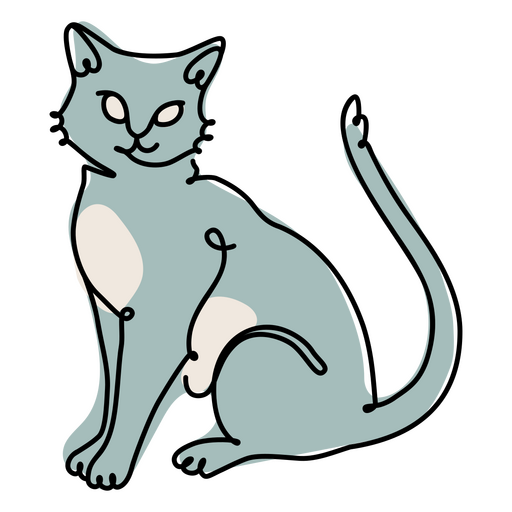 Farbe der durchgehenden Katze PNG-Design