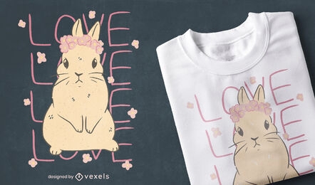 Cute bunny love t-shirt design
