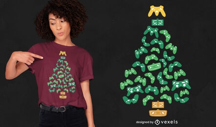 Design de camisetas com alegria para árvore de natal