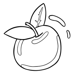 Frutas de trazo de cereza Diseño PNG