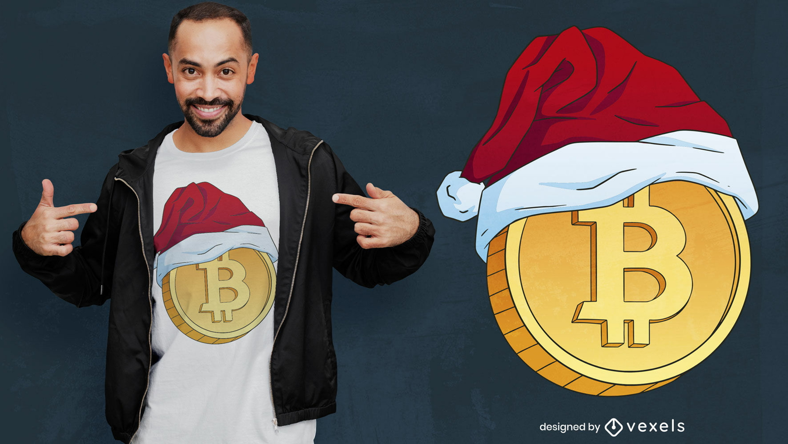 Weihnachts-Cryptocoin-T-Shirt-Design