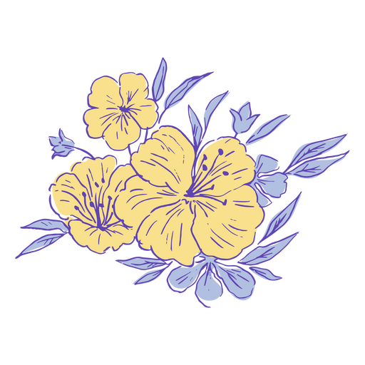 Icono de la naturaleza flor cottagecore Diseño PNG