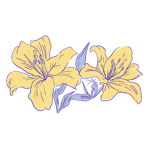 Cottagecore-Blume-Symbol PNG-Design