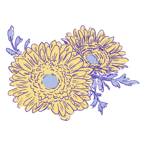 Blumensymbol der Cottagecore-Pflanze PNG-Design