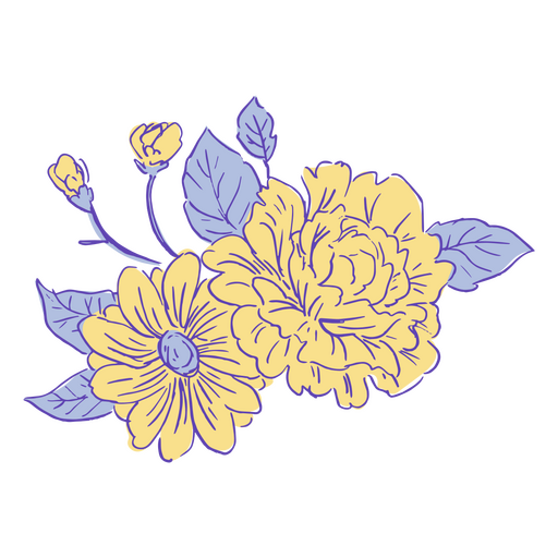 Icono de flor de naturaleza vegetal Diseño PNG