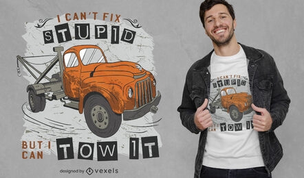 Tow truck quote t-shirt design