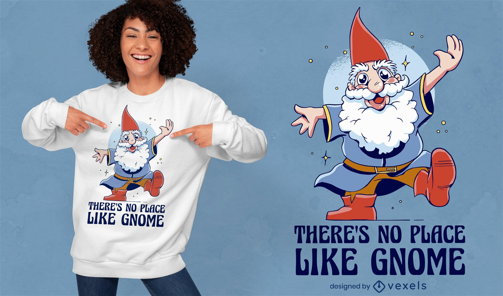 There's no place like gnome t-shirt design