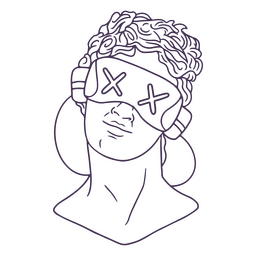 pessoas de óculos de escultura grega Desenho PNG