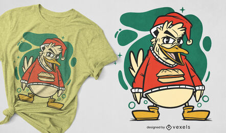 Design de t-shirt de gaivota de Natal