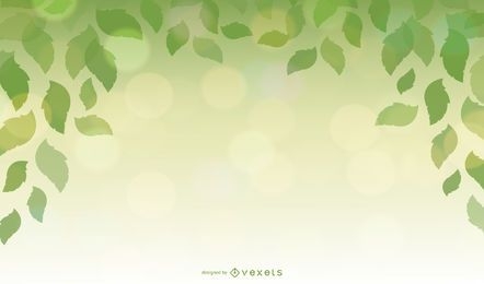 Design Element with Green Leaves