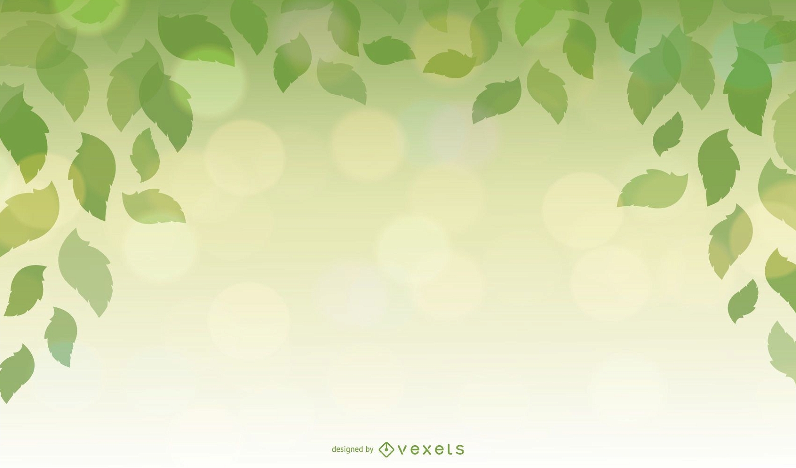 Elemento de design com folhas verdes