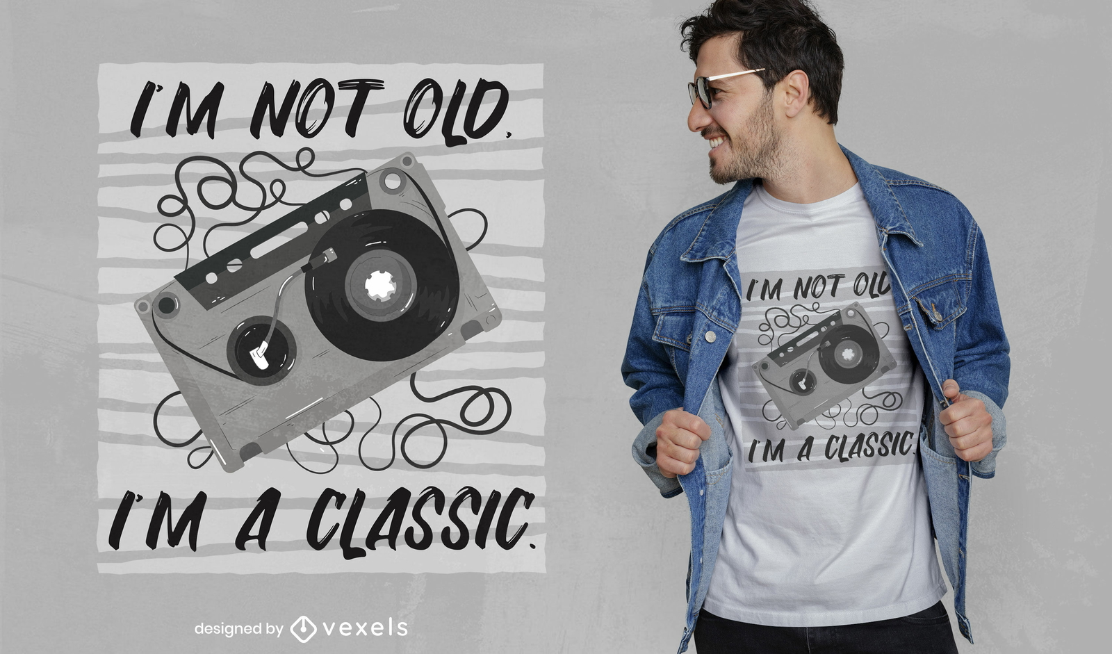 I'm a classic cassette t-shirt design