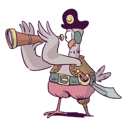 Pigeon pirate animal character PNG Design Transparent PNG