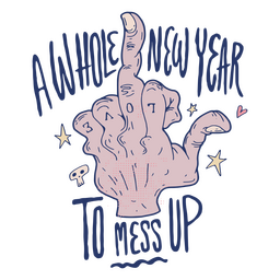 Anti New Year 2022 badge PNG Design