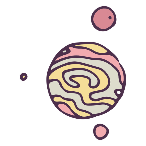 Colorful planet icon PNG Design