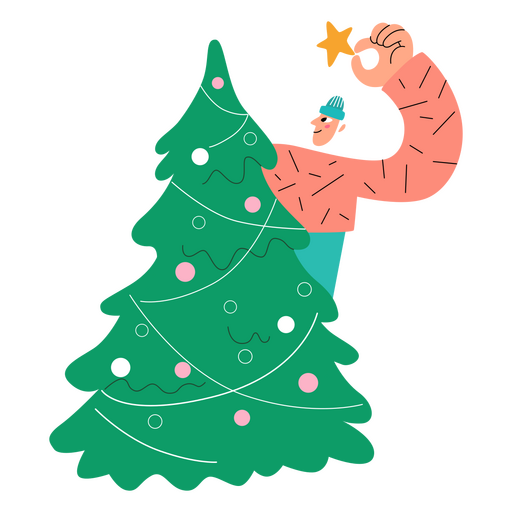 Weihnachtsbaum Urlaub Menschen PNG-Design