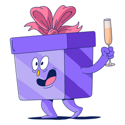 Presente personaje navideño Diseño PNG