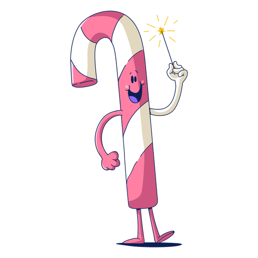 Candy cane holiday character PNG Design