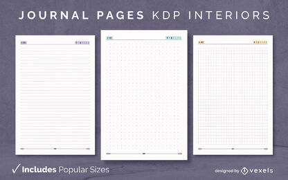 Entwurfsvorlage für leere Seiten des Journals KDP