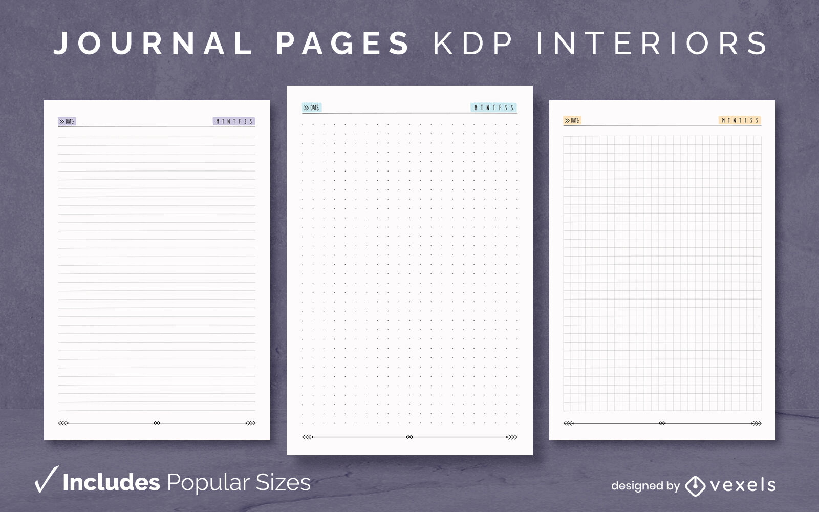 Entwurfsvorlage f?r leere Seiten des Journals KDP