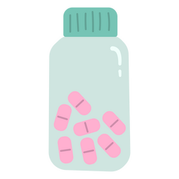 Frasco de pastillas de colores Diseño PNG Transparent PNG