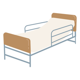 Hospital Bed with Mattress Transparent PNG