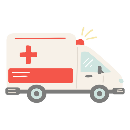 Emergency Ambulance Truck PNG Design