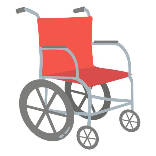 Roter medizinischer Rollstuhl PNG-Design
