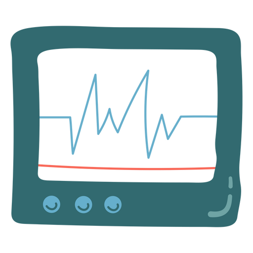 máquina de electrocardiograma médico Diseño PNG