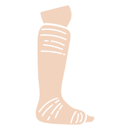 Yeso de pierna lesionada Diseño PNG