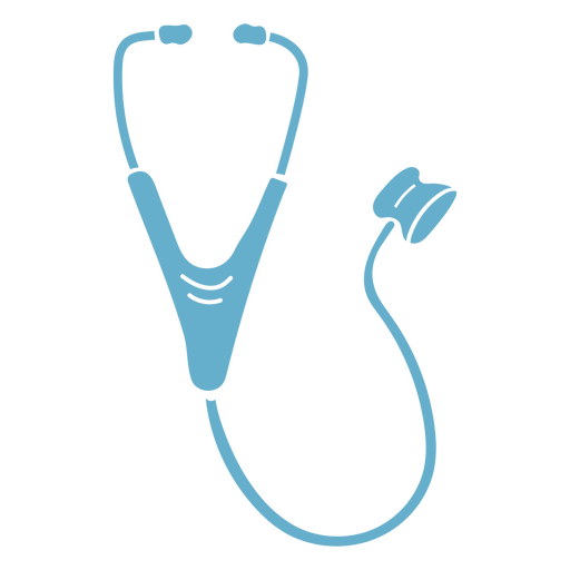 Medical Stethoscope Silhouette PNG Design