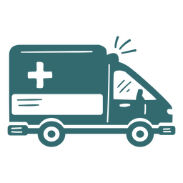 Emergency Ambulance Car PNG Design